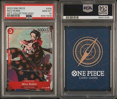 PSA 10 GEM MINT Nico Robin Gift Collection 2023 ST01-008 One PSA 10 GEM MINT Nico Robin Gift Collection 2023 ST01-008 One
