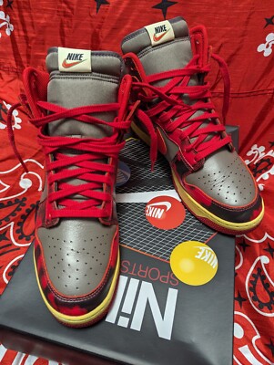 Size 11M/12.5W Nike Dunk High 1985 Acid Wash Multicolor Red Clean Rare Unique