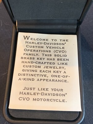 HARLEY DAVIDSON CVO Key Custom Vehicle Operation Solid Brass In