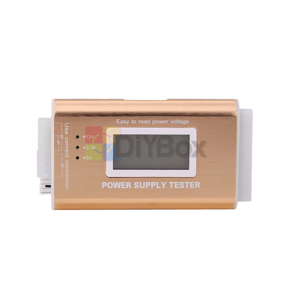 Digital Power Supply Tester PC Computer LCD 20/24 Pin 4 PSU ATX BTX ITX SATA HDD - Image 2 of 4