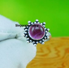 Amethyst Gemstone 925 sterling silver handmade Gift Ring US size 5 to 10