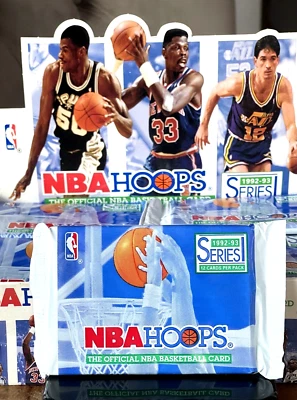 NBA HOOPS 1992-93 de Skybox Basketball Series 1 paquete 12 tarjetas embalaje original ¡Dream Team!!