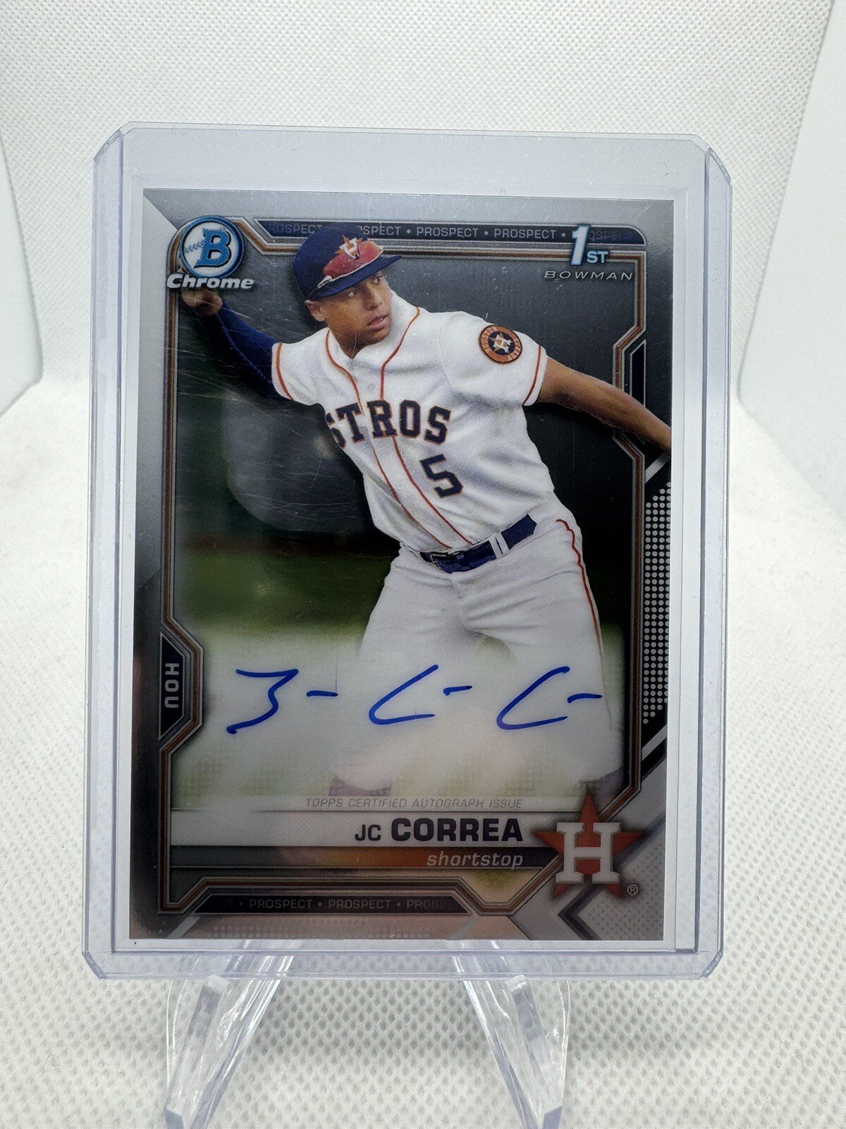 2021 Bowman Chrome JC Correa #CPA-JCO Autographs A2
