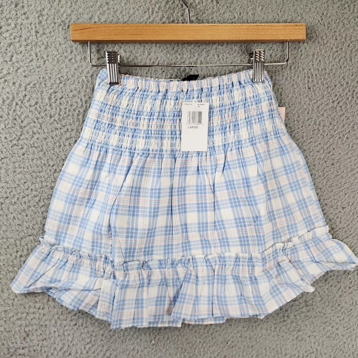 White sale plaid skirt
