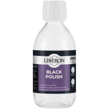 Image of Liberon 250ml Black Polish | French Polish | Obscures Wood Grain | Ebonising