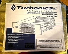 TURBONICS  Kick Space Heater MODEL T-42  -  4,278 BTU’s  - NEW