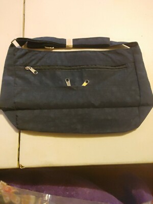 Multi Pocket Navy Blue Handbag With Attachable Strap Brand New with Tag