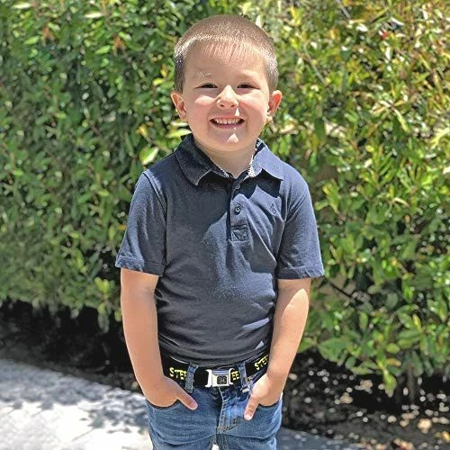 Buckle-Down Seatbelt Belt - STEEZ Brushed Black/Yellow - 1.0" Wid1.0" Wide - 20- - Изображение 3 из 4