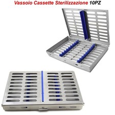Vassoio Cassette Sterilizzazione 10 Strumenti Portaoggetti Pulizia Contenitore