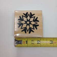 Craft Smart Snowflake Winter Season 115464 Small Wood Mounted Rubber Stamp