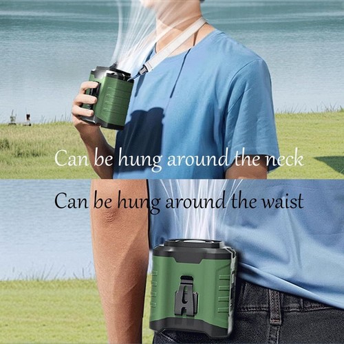 Turbo Track Fan, 3 in 1 10000mA Portable Waist Fans,Clip/Neck TurboTrack Fan - Foto 12 di 15