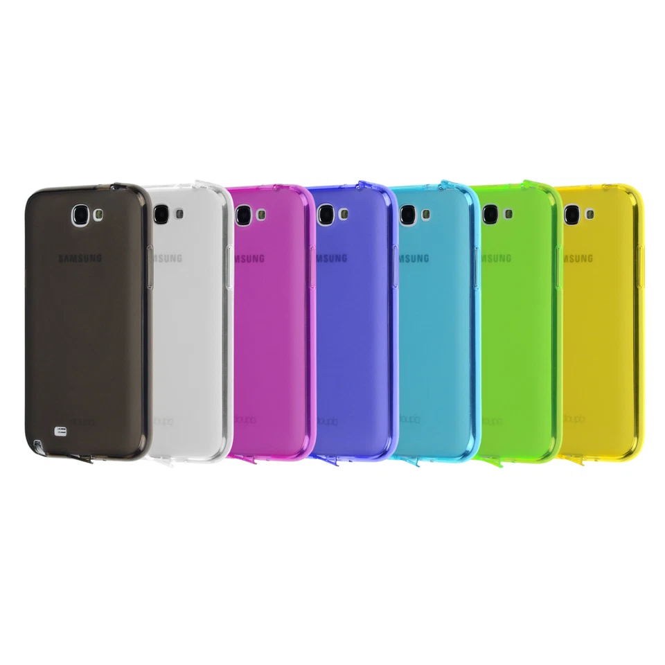 TPU Case Samsung Note 2 Silicone Cover Matt Transparent Dust Protection - Image 3 of 3