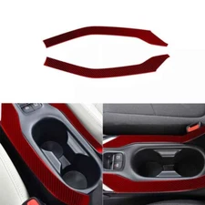 Side Cover Strip Water Cup Holder For Toyota Corolla Red Carbon Fiber 2014-2018