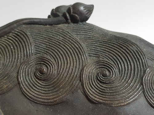 Chinese Qing Dynasty Buddhist Lion-shaped Bronze Statue D:41cm - Picture 9 of 24