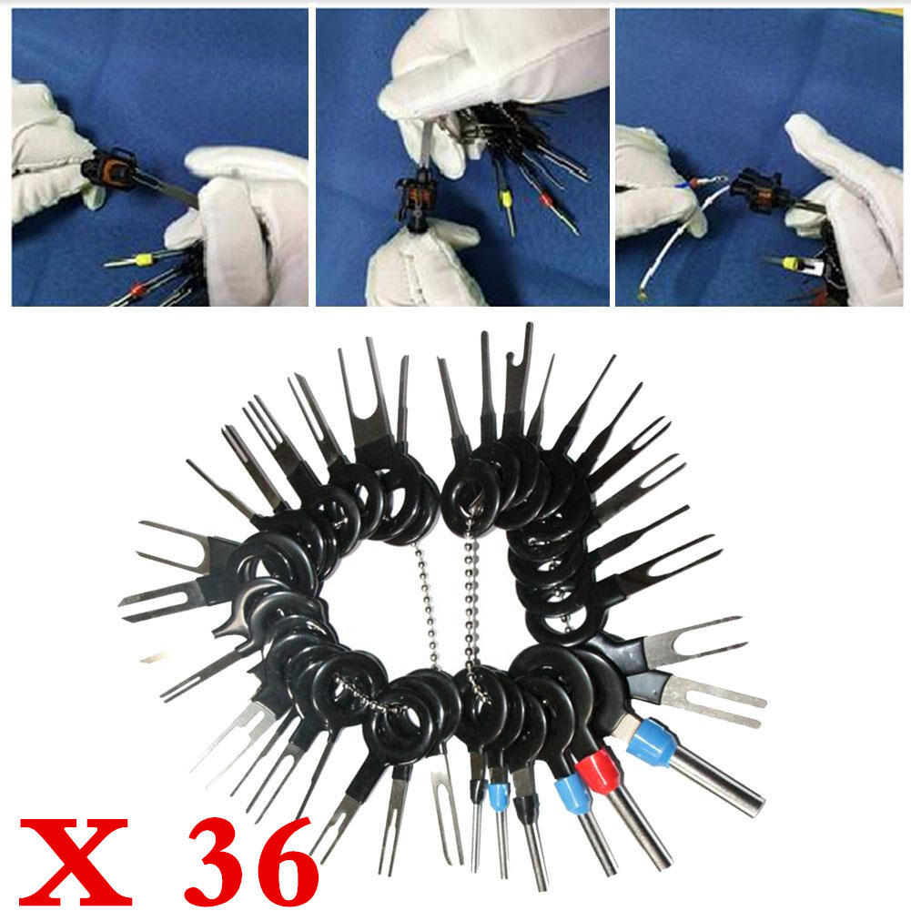 Car Terminal Removal Tool Power Wiring Crimp Connector Pin Extractor Repair 36Pc