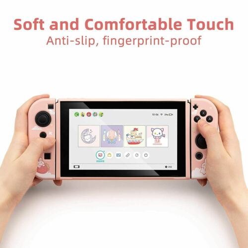 Funda protectora GeekShare para Nintendo Switch delgada carcasa blanda Strawberry Bunny - Imagen 4 de 10