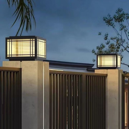Outdoor Pillar Lights Home Post Lamp Garden Gate Post Lighting Yard Pillar Light - Picture 6 of 13