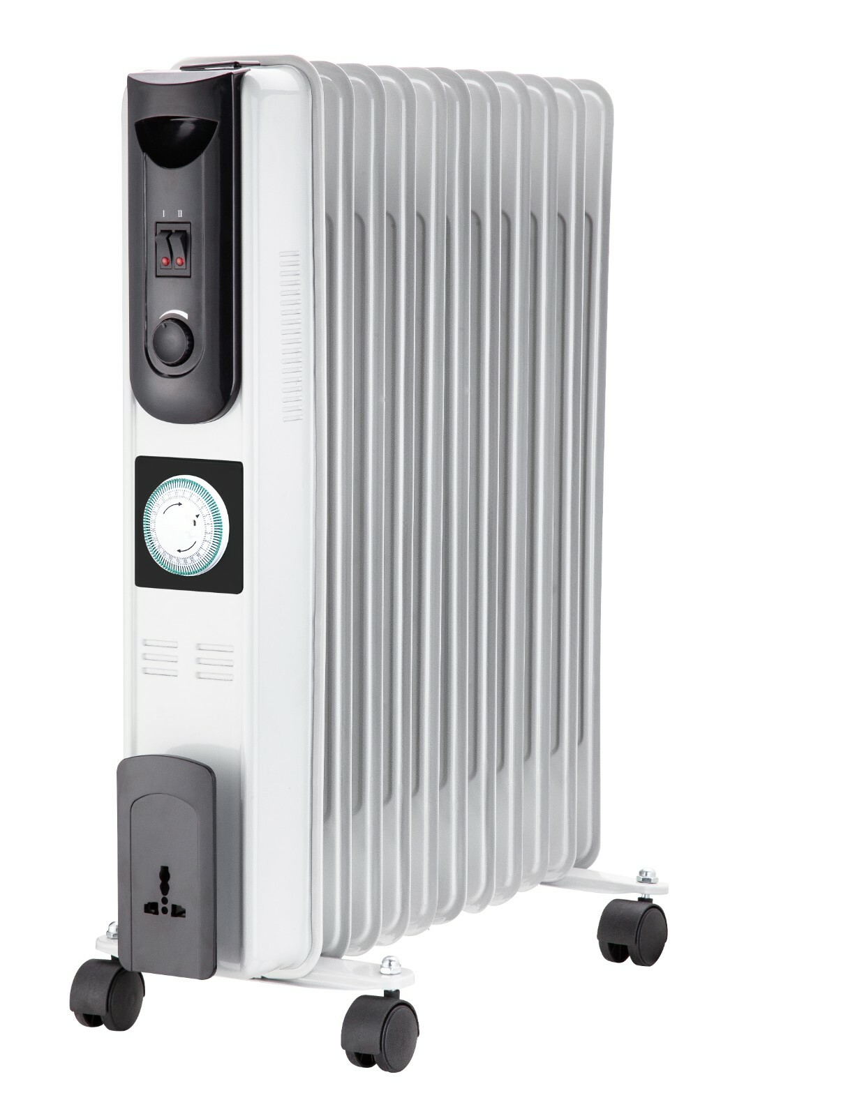 ULTRAMAX LARGER SURFACE AREA METAL COLUMN 11 FIN ELECTRIC OIL HEATER WITH  TIMER | eBay