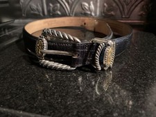 Women's Brighton Museum Collection Leather Belt wDecorative Coins Sz M 30 In