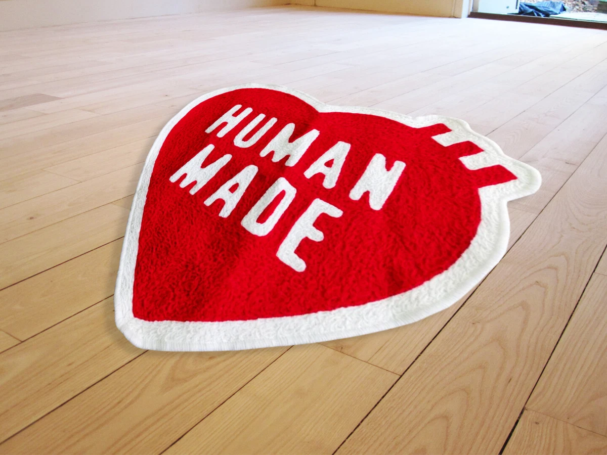 Human Made Nigo Bape Heart Pile Indoor Area Bedroom Rugs Floor Door Mat  Carpet