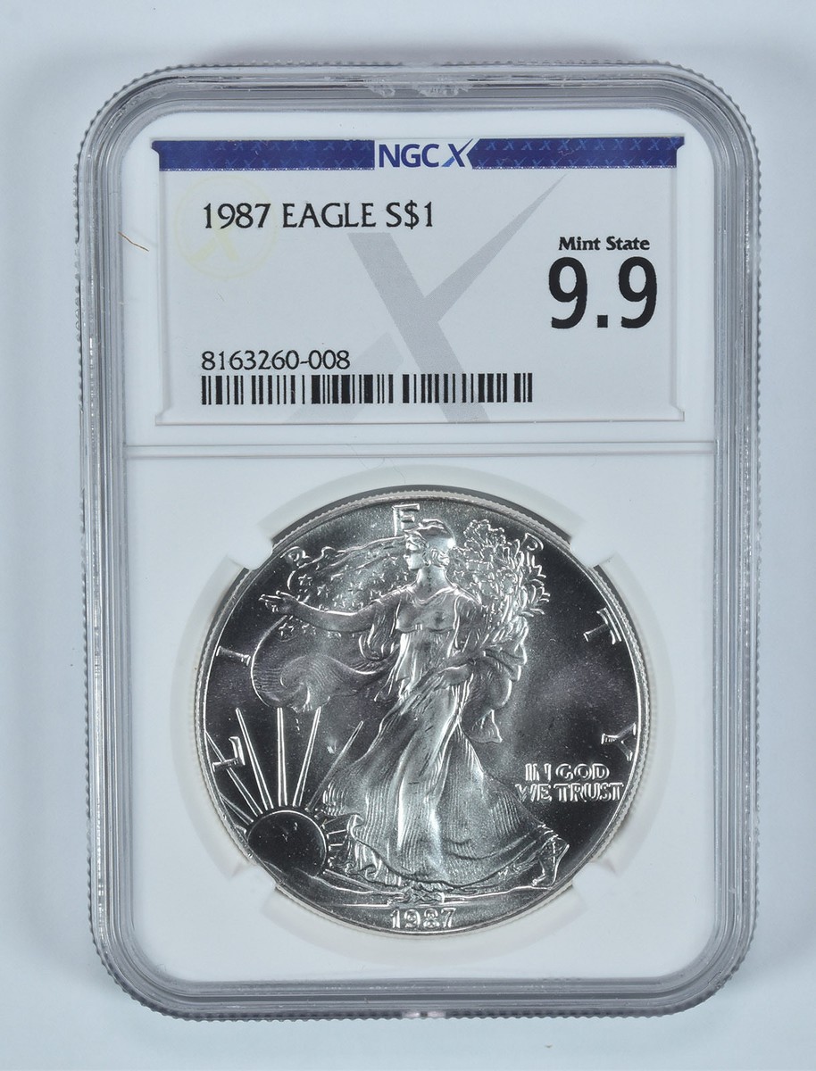 1987 American Silver Eagle Mint State 9.9 NGC X NGCX | eBay