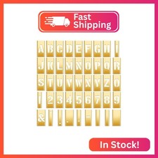 Pelopy 45 Pcs 2 Inch Brass Stencils Letters and Numbers Stencils Set