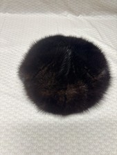 Vintage Amrose Mink Pillbox Hat - CLEAN, VERY NICE