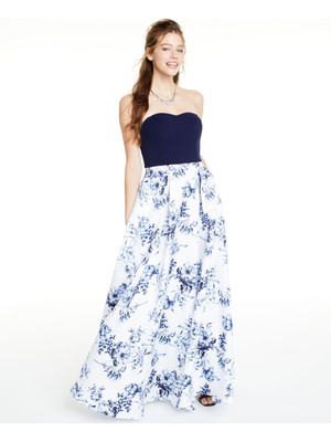 SPEECHLESS Womens Sleeveless Full-Length Formal A-Line Dress