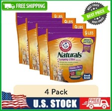 4 Packs Arm Hammer Naturals Clumping Litter Double Duty w/ Corn Fibers 9lb Bag