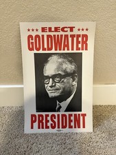 Barry Goldwater Poster Elect Goldwater President Topeka Kansas Historic Cool!