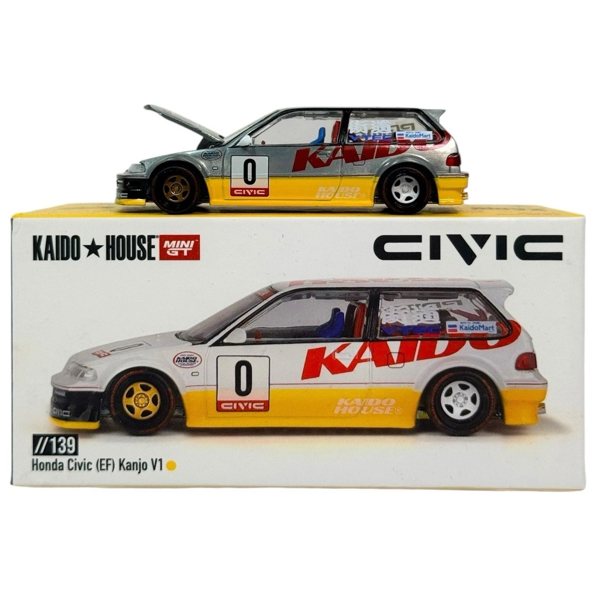 CHASE Mini GT x Kaido House 1:64 Honda Civic (EF) Kanjo V1 KHMG139