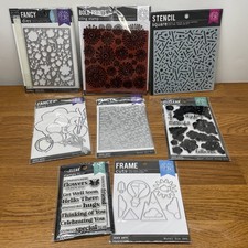 Lot of 8 HERO ARTS Poly Clear Stamps Fancy Dies Stencil Square Special To Me