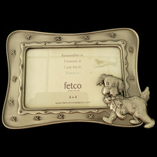 Fetco Pewter Silver Tone Dog Picture Frame