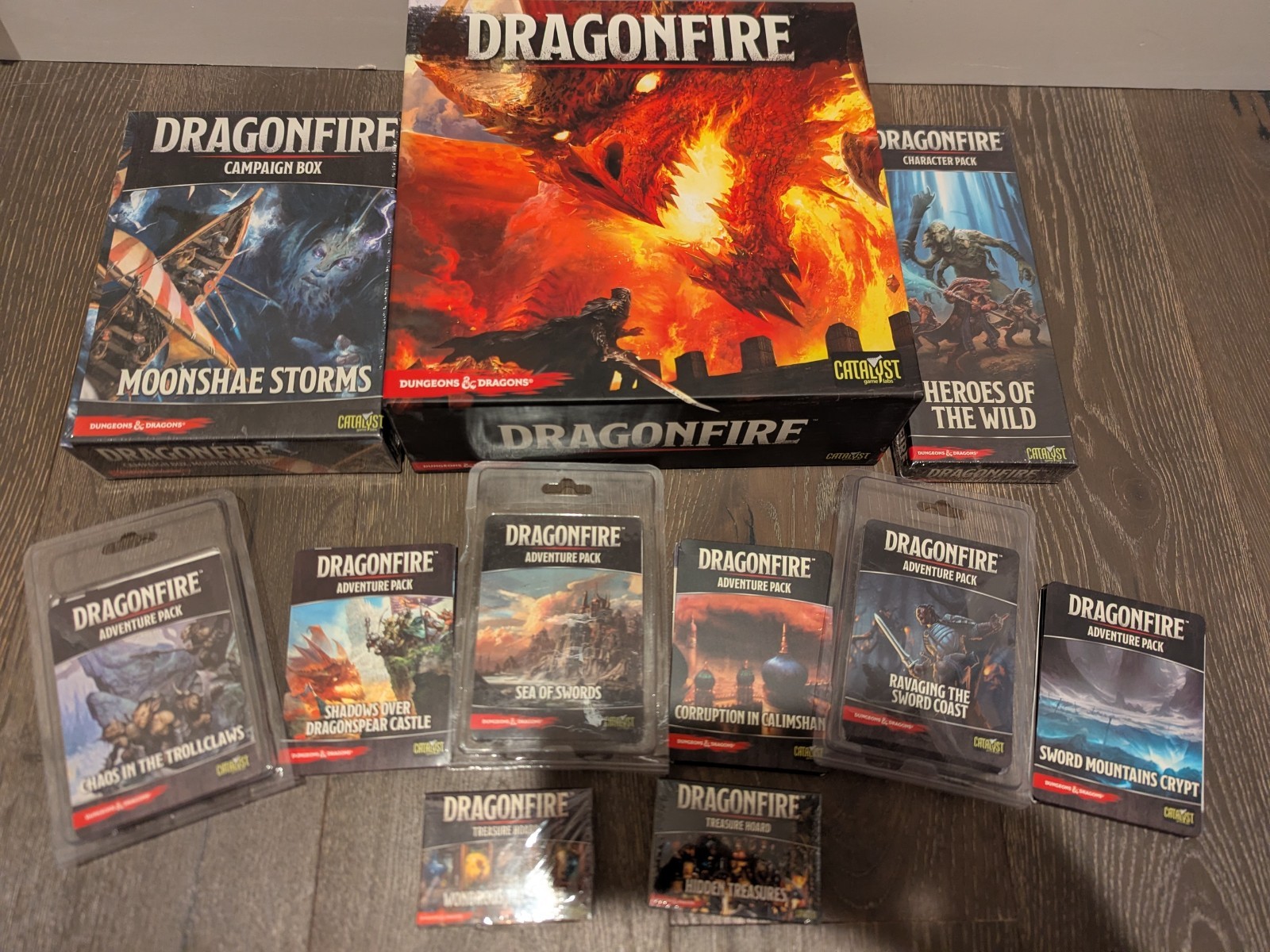 Dungeons & Dragons - Dragonfire + expansions, most new, sealed