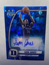 2024-25 Bowman U Chrome Sapphire Sion James Signed Auto 1st Prospect #63 Duke 