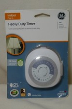 GE Indoor Plug-In Heavy Duty Timer Grounded Outlet 24 Hour Programmable NEW