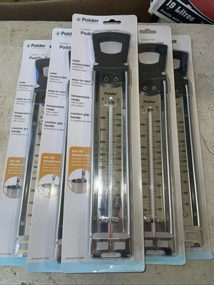 6x Polder Candy Deep Fry/Jam/Sugar/Syrup/Jelly Thermometer with Hanging Hook New