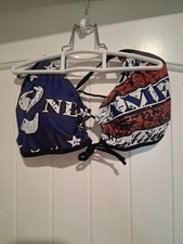 Cowboys Halter Bikini Top with Adjustable Ties. 2nd Amendment New Size L, Lined.