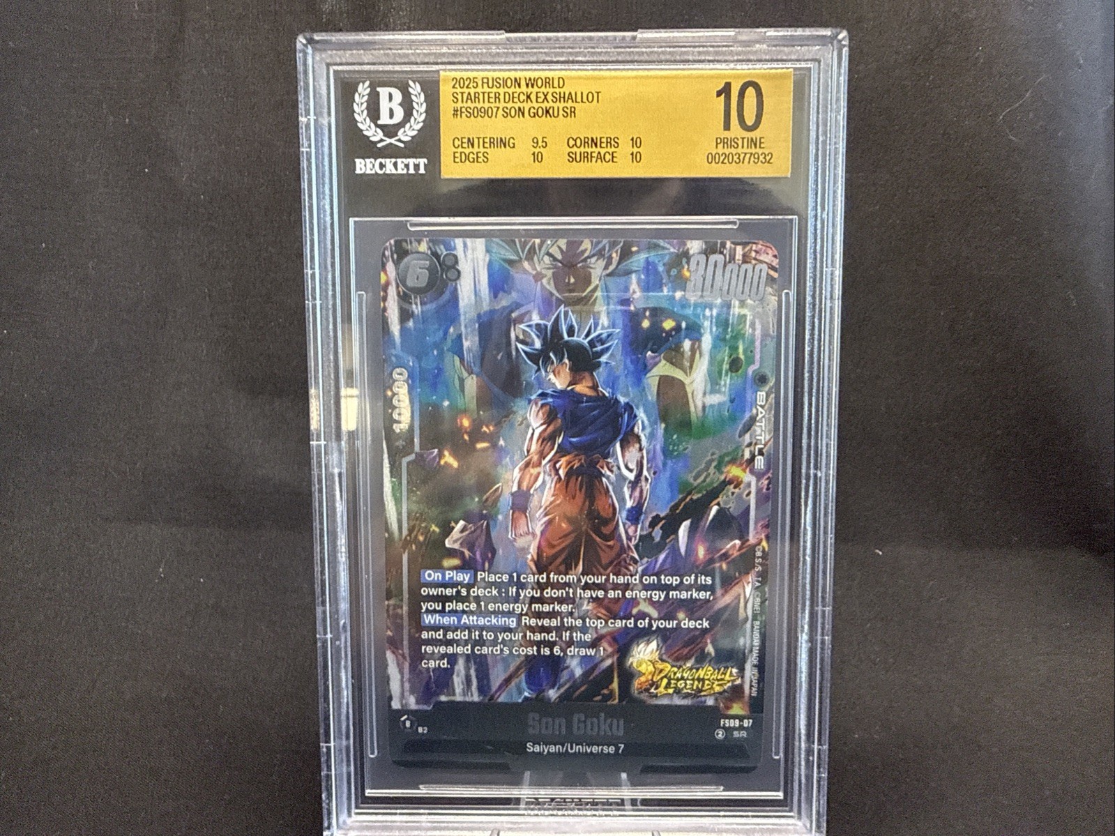 Dragon Ball Fusion World Son Goku FS09-07 - Shallot Starter Deck BGS 10 PRISTINE view 1