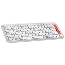 Image of Wireless Keyboard Bluetooth Logitech POP Icon Keys Off White Multi Device