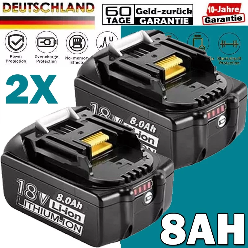 For Makita 18V 6.0Ah 8.0Ah BL1860B LXT Li-Ion Battery / Charger BL1830 BL1860 US - Foto 7