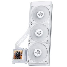 LIAN LI 360 AIO, PRE-INSTALLED 3 X 28MM FAN, SIDE-MOUNTED, HSLCD36SW - WHITE