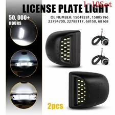 White LED Tag License Plate Light Rear For Chevy Silverado 1500 99-13 1-10Set