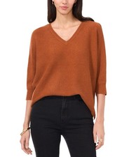 Vince Camuto Women's V-Neck Dolman-Sleeve Sweater - Sierra XXL