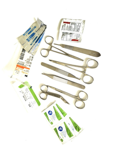 Basic Surgical Suture Kit, First Aid Set, Emergency Kit, Trauma Survival Pack - Picture 2 of 3