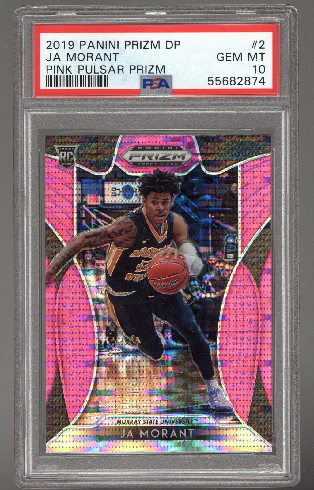 2019 Panini Prizm Draft Picks #2 Ja Morant Pink Pulsar Rookie RC PSA 10