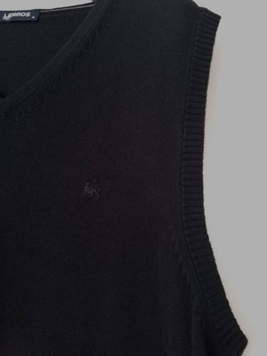 LERROS men Herren Weste Strick schwarz Größe M 100% Baumwolle wie neu
