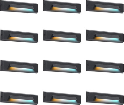 [12 Pack] 3 Color Low Voltage 12-24V LED Step Lights Outdoor,2.5W Landscape Cuto