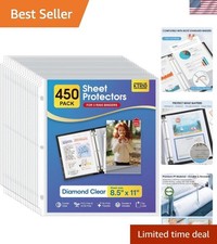 Multi-Purpose 8.5 x 11 Clear Document Protectors - 450 Pack for Home Office