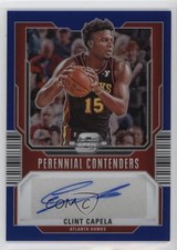2023 Panini Contenders Optic Perennial Blue Prizm 58/75 Clint Capela Auto 09vk